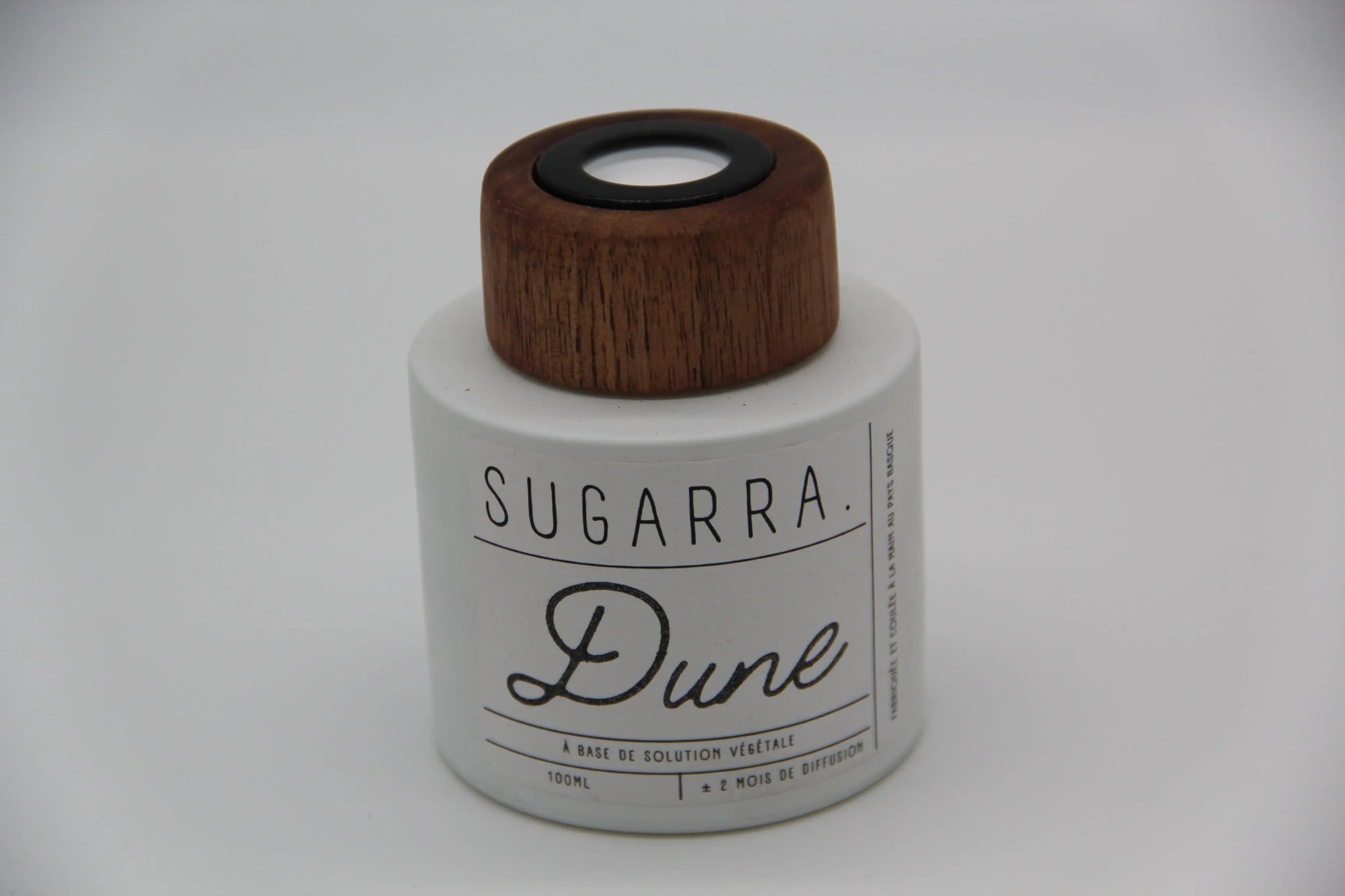 Diffuseur à tiges 100 ml avec bouchon en Noyer - Pièce n°01 Sugarra