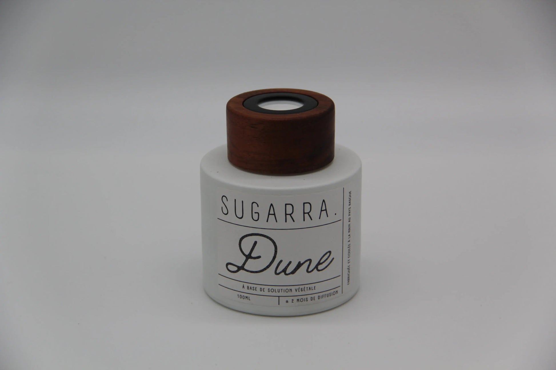 Diffuseur à tiges 100 ml avec bouchon en Noyer - Pièce n°02 Sugarra